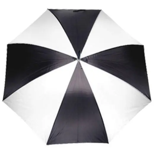Large Golf Umbrella - EVA Handle Black-White Open